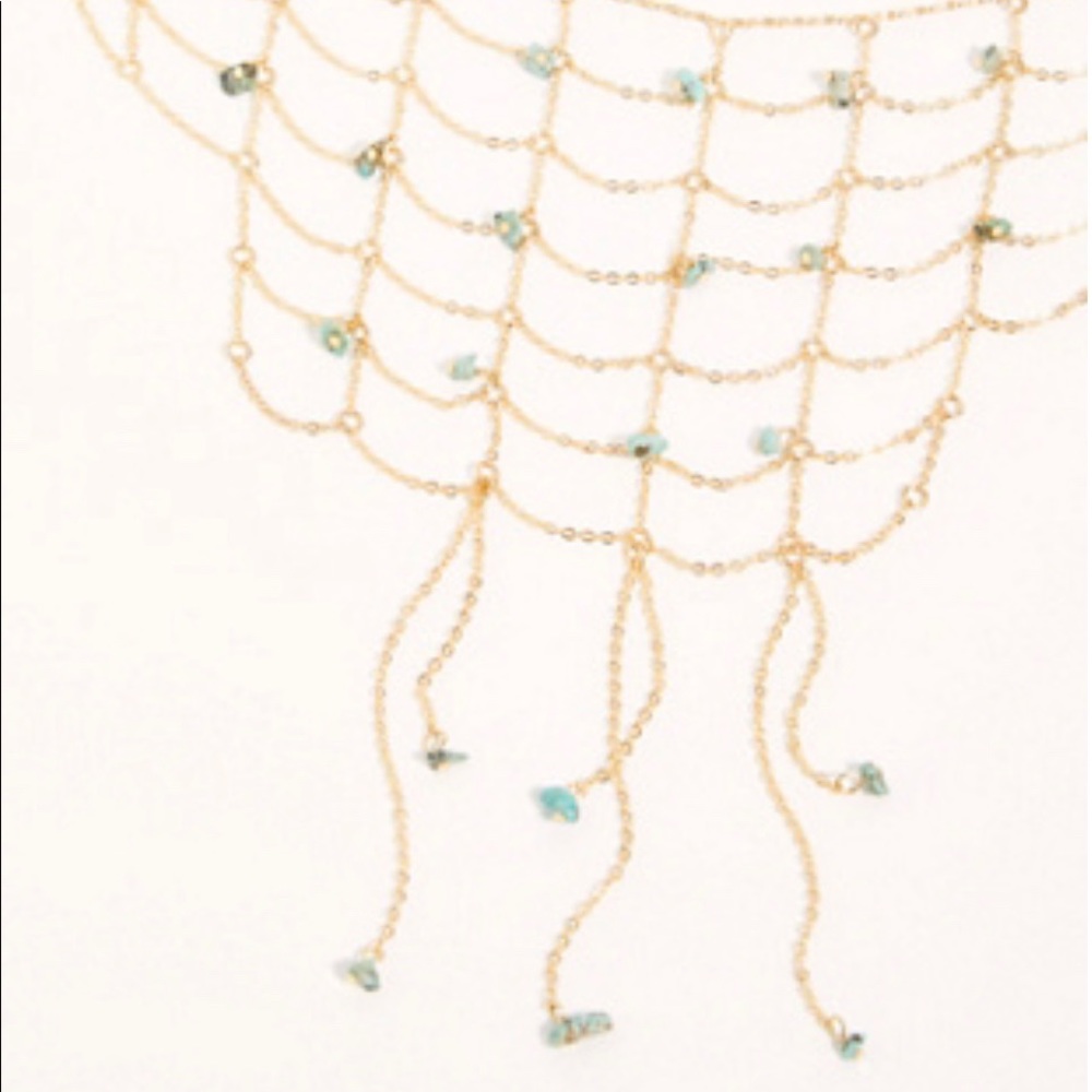 Free People Net Stone Necklace